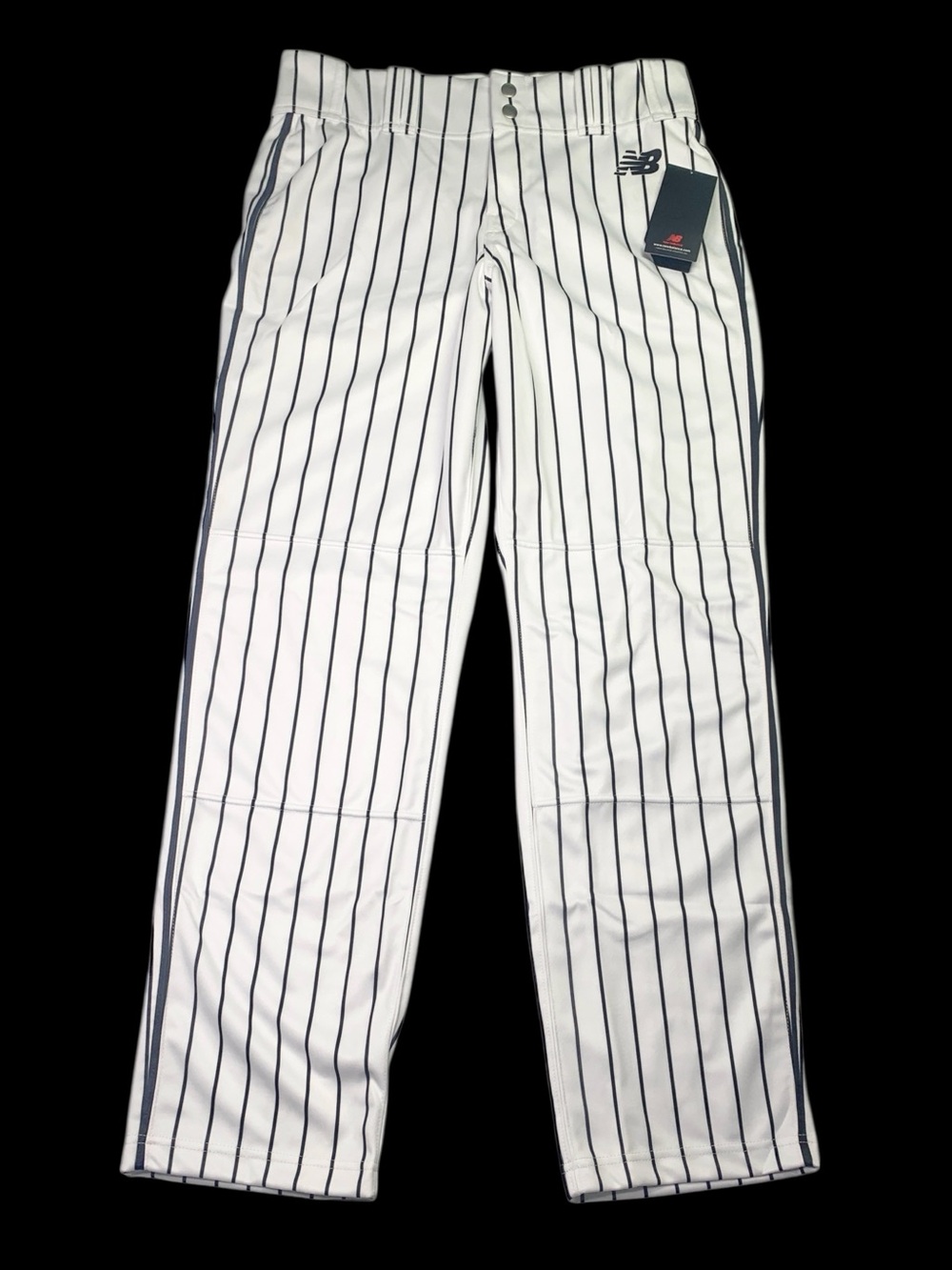 Baseball Pant Pinstripe Mens 32 White Black New Balance 3000 Sub Full Length NEW